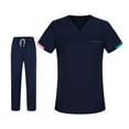 thumbnail image 1 of Conjunto de uniforme de enfermera para hombre y mujer, ropa de trabajo de enfermera transpirable y amigable con la piel, cintura elástica, ropa de SG, 1 of 8
