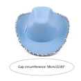 thumbnail image 3 of XISAOK Bachelorette Party Cowgirl Cap Glittering Edge Lady Cowboy Hat Party Headgear, 3 of 16