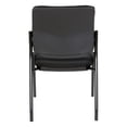 thumbnail image 4 of Stackable Armless Visitor Chair Black Fabric Padded Seat and Back, 4 of 6