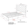 thumbnail image 5 of Kings Brand Furniture Lorain 4-Piece Solid and MDF Wood Modern Queen Gray, 5 of 8