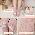 thumbnail image 4 of Bocaoying 5 Pairs Warm Coral Socks for Women, Winter Cozy Socks, Soft Cat Claw Socks, Animal Print Socks, Winter Floor Socks for Women(Animal), 4 of 7