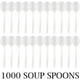 PLASTICPRO Heavy Duty Plastic Soup Spoons Disposable Silverware, 1000