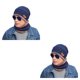 thumbnail image 1 of Minnieouse Gorro de invierno de punto de lana para niños, gorros de invierno de lana Coral, gorros, bufanda para niños, gorro cálido transpirable Azul oscuro Erwachsene 2piezas Minnieouse CBP017853, 1 of 1