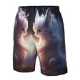 thumbnail image 2 of Yiaed Fox Couple Print Men's Swim Trunks with Lining Quick Dry Sports Shorts Beach Shorts Boardshorts-X-Large, 2 of 5