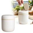 thumbnail image 2 of Mini Trash Can with Lid, Desktop Small Recycling Cute Trash Can, 2.2L/0.58 Gallon Suitable for Office Bathroom, Kitchen, Living Room, Bedroom, White Mohdy, 2 of 5