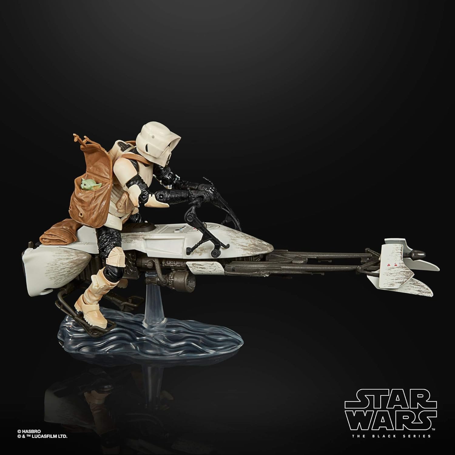 STAR WARS BLACK SERIES SPEEDER BIKER SCOUT TROOPER & THE CHILD