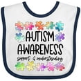 thumbnail image 3 of Inktastic Autism Awareness Support and Understanding Puzzle Pieces Boys or Girls Baby Bib, 3 of 4