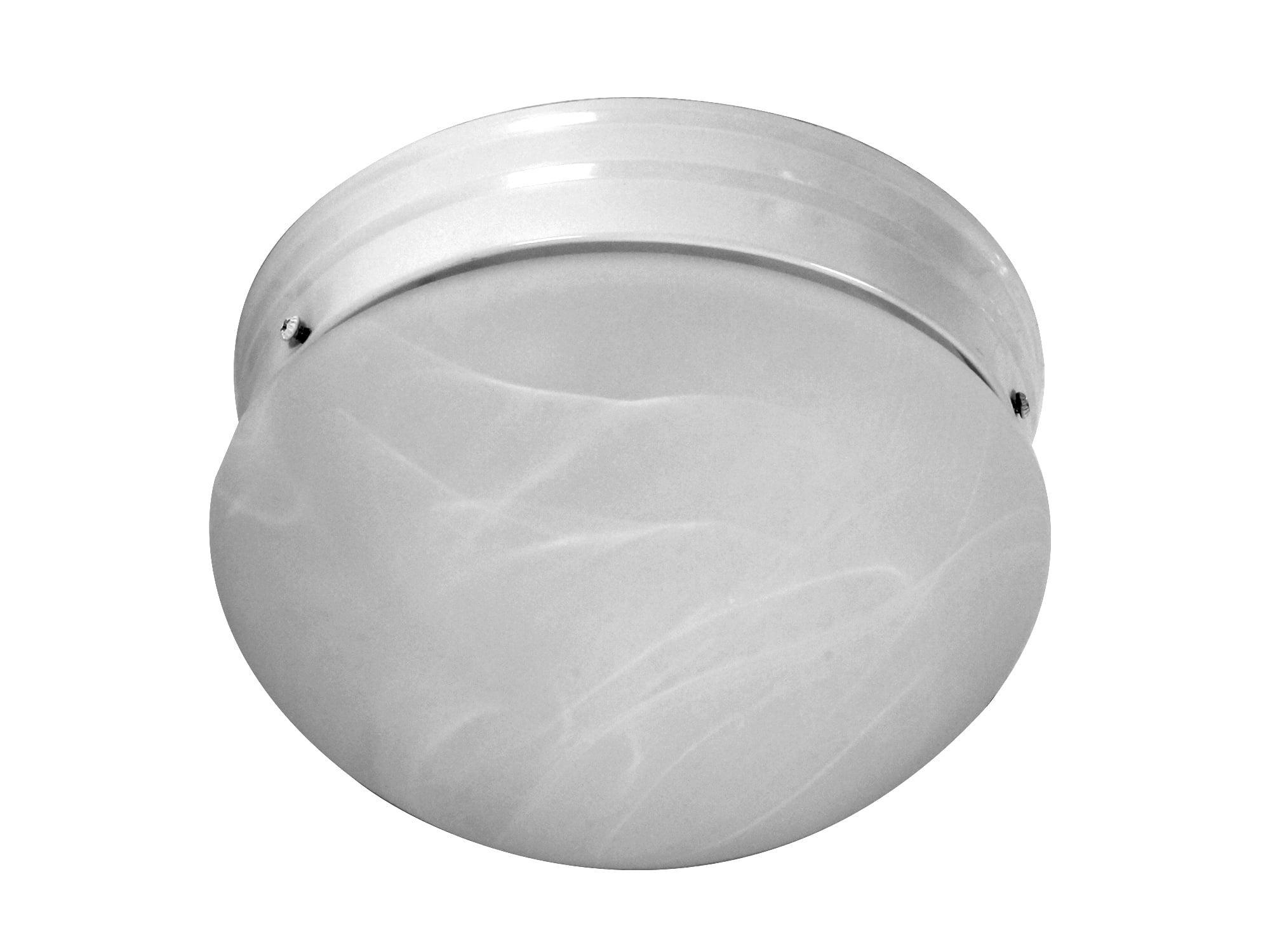 NICOR Lighting 9.5Inch Alabaster Glass Globe Flush Mount Ceiling