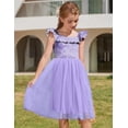thumbnail image 2 of Vestido Arshiner de Pascua y primavera de tul con hombros descubiertos para niña, 2 of 6