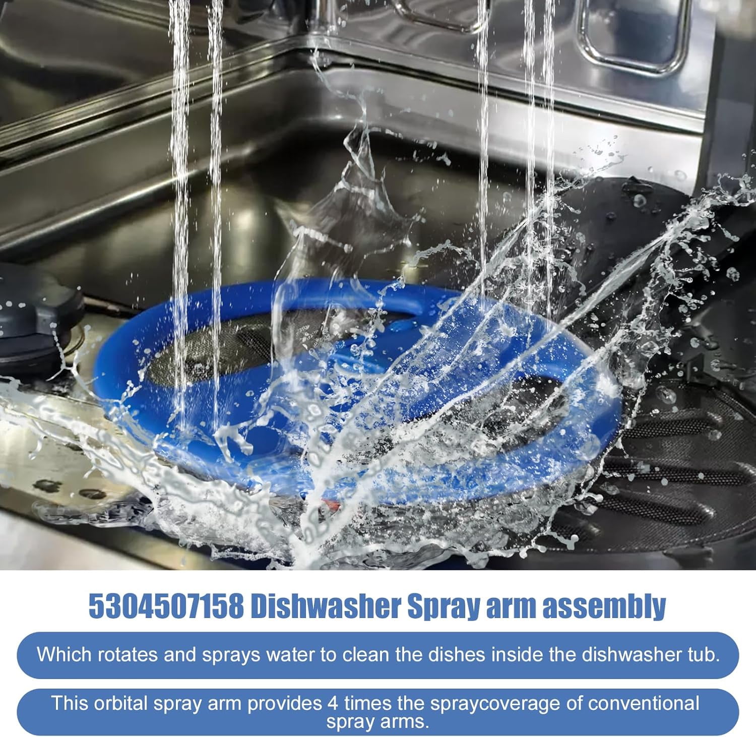 Upgraded 5304507158 Dishwashers Lower Wash Arm Assembly for AP6036393, PS11770610,  A006575 PRT, 154821902, 5304496935, 154821903