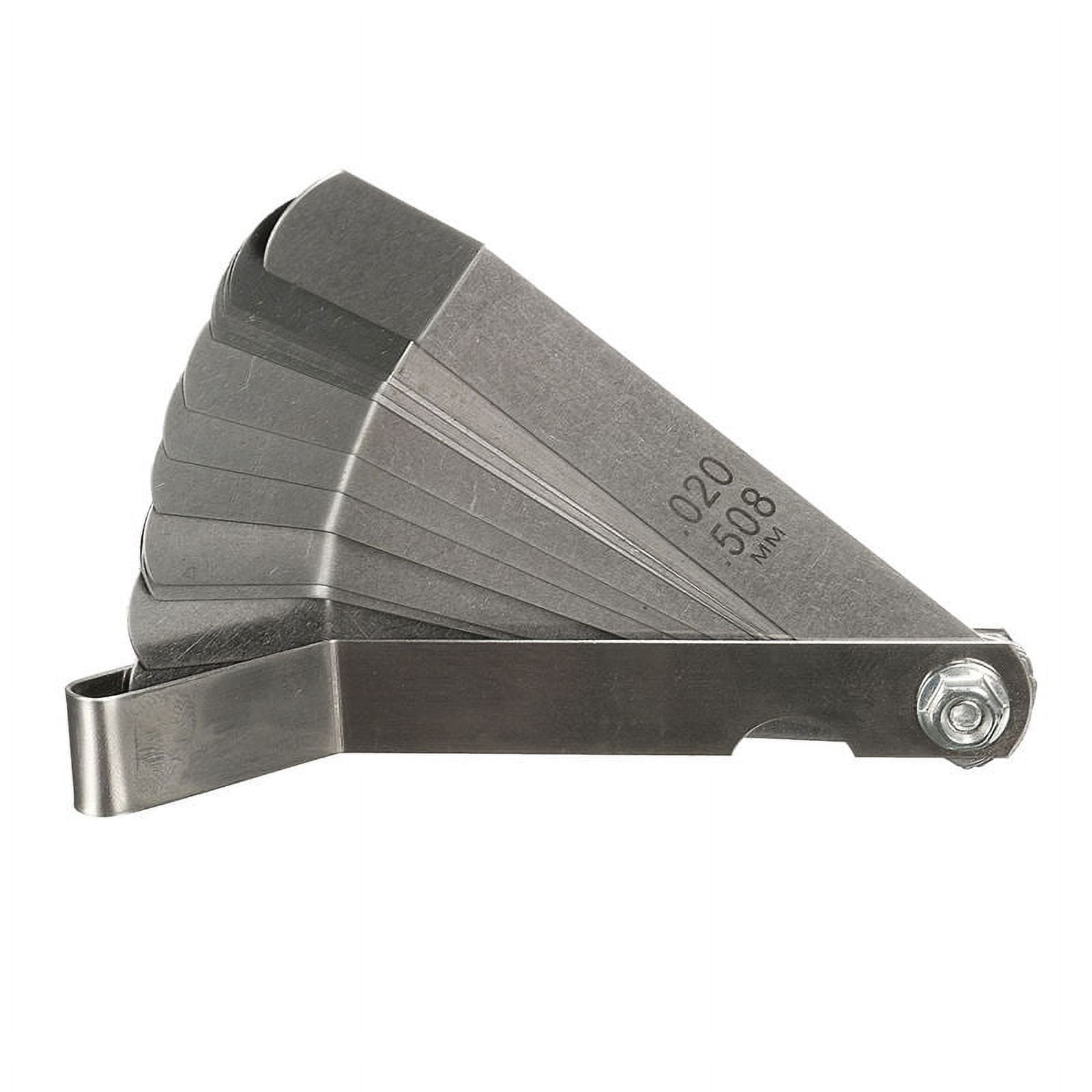 16 Blades Feeler Gauge Metric 0.127-0.508mm Stainless Steel Gap Filler Gauge Measurement Tool For Engine Valve Adjustment ,Easy to Use
