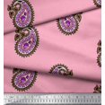 thumbnail image 2 of Soimoi Rayon Fabric Paisley Block Print Sewing Fabric Yard 42 Inch Wide, 2 of 3