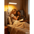 thumbnail image 2 of Gnmfd Clip on Lamp,3 Brightness Clamp Light,1200mAh Battery Rechargeable Desk Lamp with Clamp, 30 LED Desk Light,Without Ghosting Cordless Clip on Reading Lights for Bed/Headboard/Bedside Table, 2 of 10