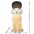 thumbnail image 7 of Gunhay Light-Up Poodle Garden Statue, 10.23" Glowing Resin Dog Figurine with Warm LED Light, Fall Halloween Yard Decor for Patio, Porch & Outdoor Home, 7 of 7