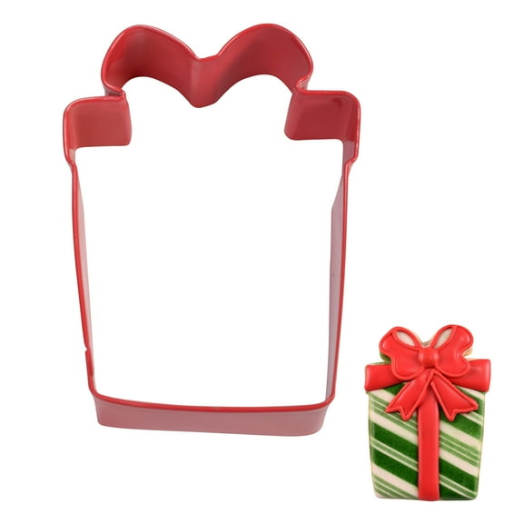 R&M International Christmas Gift 3.5" Cookie Cutter Red