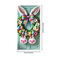 thumbnail image 3 of YWIYIUD 1PC Happy Easter Door Cover Easter Decorations, 71x35 Inch Easter Rabbit Eggs Door Banner Welcome Easter Banner Spring Theme Rabbit Door for Front Door Wall Indoor Outdoor Home Decor, 3 of 7