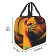 thumbnail image 3 of Honeii Watercolor Glasses Guinea Pig Print Lunch Bag Women, Lunch Box Lunch Bag for Women Adult Men, Small Leakproof Cute Lunch Tote Large Capacity Reusable, 3 of 8
