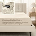 thumbnail image 3 of Bare Home 100% Organic Cotton Fitted Sheet - Sateen Weave - 400 Thread Count - Queen, Sand, 3 of 9
