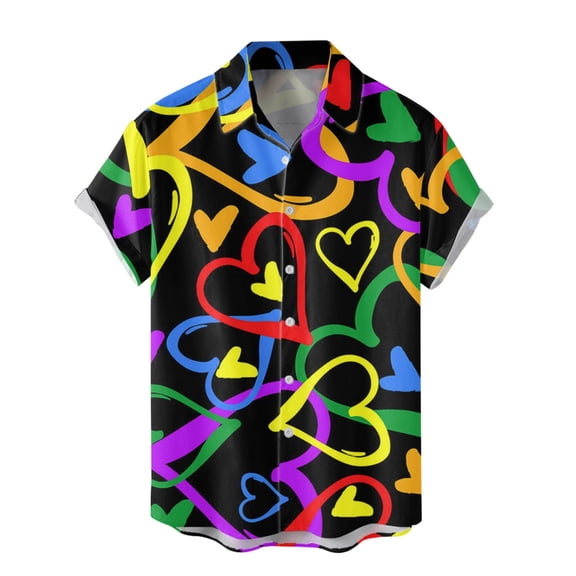 YAYUBA Mens Shirts Casual Novelty and Funny Design Valentine's Day Ethnic Beach Yoga Top Free Comfy Date Night Outfit Boat Neck Track Suits