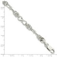 thumbnail image 3 of Auriga Fine Jewelry 925 Sterling Silver and Textured Fancy Bracelet 7.5 inch for Women, 3 of 6