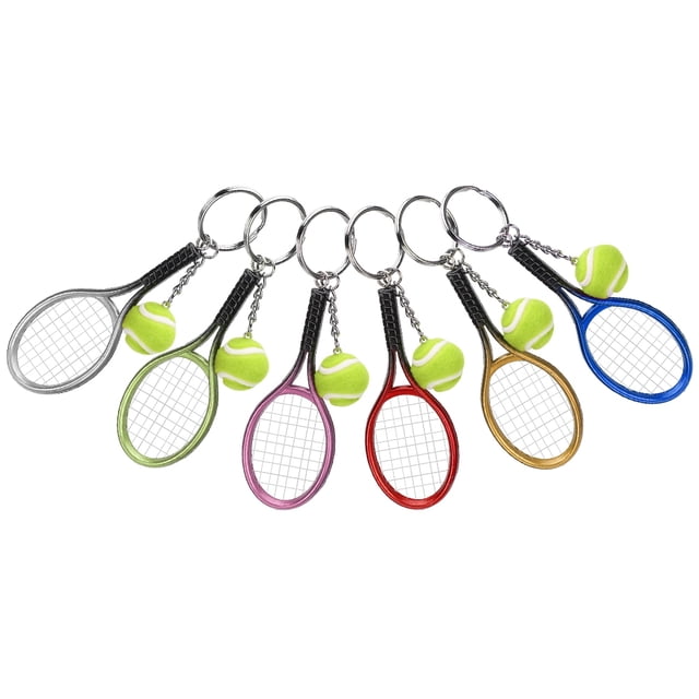 Mini Tennis Racket Keychain, Compact Plastic Lightweight Bag Pendant Friends Gift