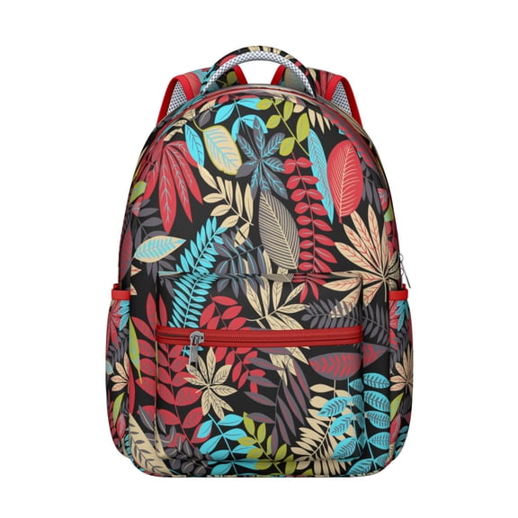 Hawaii Tropical Wind Palm Leaves Backpack: Ideal Gift for Students, Durable Lightweight Laptop Daypack with Large Capacity for High School, College, Campus Commute