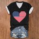 thumbnail image 2 of Camiseta con Cuello en V Causal Sólida, Camiseta de Estante de Imitación para el Verano, Lavado de Manos para el Hogar Y el Uso Casual Diario, 2 of 5