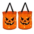 thumbnail image 1 of Bolsa de Dulces de Halloween con Estampado de Calabaza, Reutilizable, para Truco o Trato de Halloween B, 1 of 6