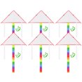 thumbnail image 1 of 6PCS Kid's Kite Triangle Diamond Blank Paint DIY Flying Kite with Reel and Line, 1 of 6