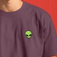 thumbnail image 4 of Dalix Alien Midweight Garment Dye Soft Tee Short Sleeve Cotton Shirt Mens in Plum 2XL XX-Large, 4 of 4