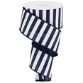 thumbnail image 2 of Navy White Striped Wired Ribbon - 2 1/2" x 10 Yards, 4th of July, Police Support Ribbon, Thin Blue Line, Wreath, Bows, Veterans Day, Christmas, 2 of 3
