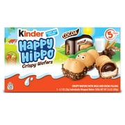 Kinder Happy Hippo, Crispy Wafers With Filling, Great for Easter Basket Stuffers, 5 Count