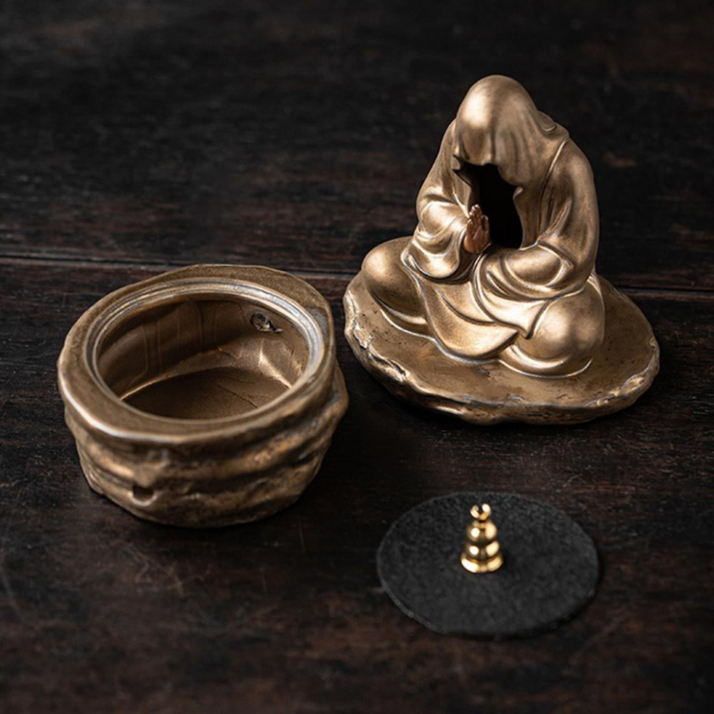Giaone Incenses Burners Holder Censers Buddhas Statue Ceramic Incenses Burners Gift