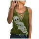 thumbnail image 1 of Blusas casuales de moda sexy con cuello en V y cordones sin mangas para mujer, 1 of 5