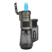 Vertigo Cyclone Torch Lighter - 3 Pack Charcoal - Plus 1 FREE Mike's Lighter