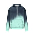 thumbnail image 6 of Momasggi Big and Tall Fleece Hoodies for Men Fall Winter Long Sleeve Drawstring Hooded Sweatshirts Fashion Gradient Pullover Tops with Pockets Mint Green 2XL, 6 of 6