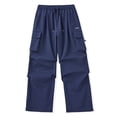 thumbnail image 5 of Mens Multi-Pockets Wide Leg Cargo Pants Fashion Streetwear Straight Trousers, 5 of 11