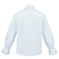 thumbnail image 4 of Womens Victorian Long Sleeve Pirate Shirt Ruffle Collared Blouse Vintage Gothic Medieval Renaissance Tops, 4 of 6