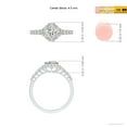 thumbnail image 5 of ANGARA Natural Princess-Cut Diamond Halo Ring in 14K White Gold for Women (Size-4.5mm| Color-I-J| Clarity-I1-I2) | April Birthstone, Anniversary, Jewelry Gift for Women | Natural Diamond Ring, 5 of 10