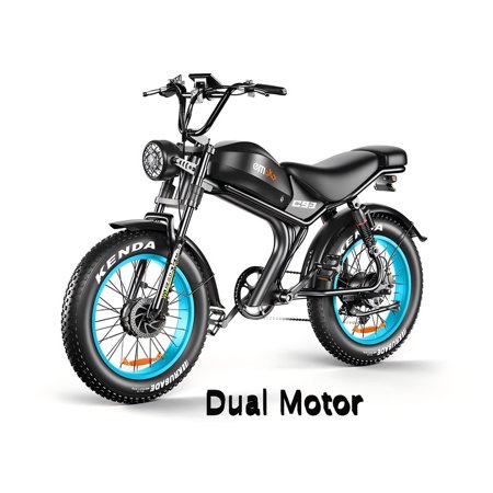 Dual 2000W Motors,EMOKO C93 Electric Bike,Removable 23Ah Battery ,Up to 100 km Range, Shimano 7-Speed Gears, Hydrualic Brake,20" Wheels