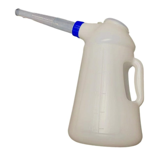 Jarra de medición de aceite con un contenedor de aceite de aceite de petróleo de 5L larga con un dispensador de aceite automotriz a escala