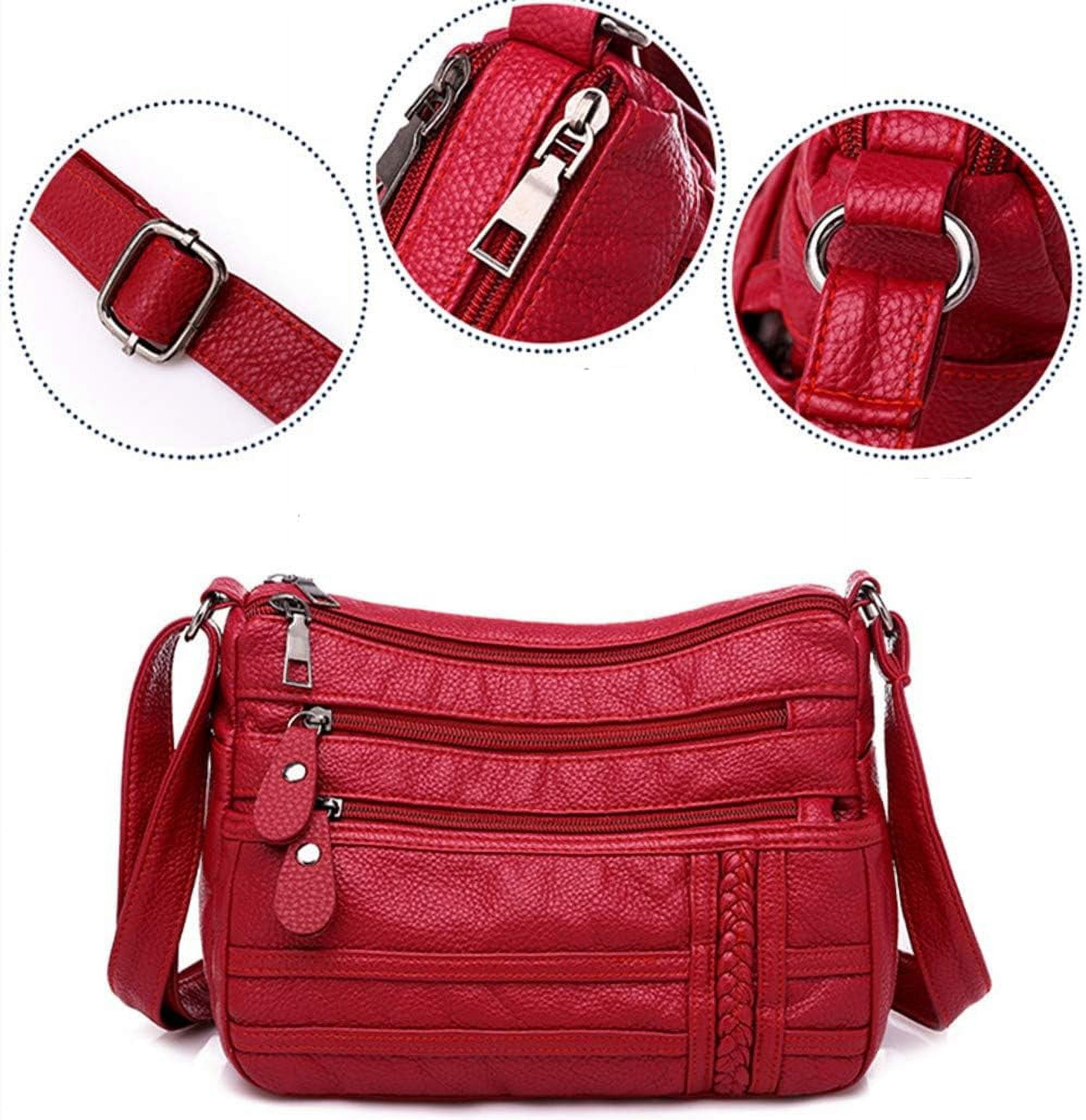 Shoulder Bag for Women, Soft PU Leather Purses with Multi Pockets Crossbody Bag Pocketbooks for Daily Use Travel