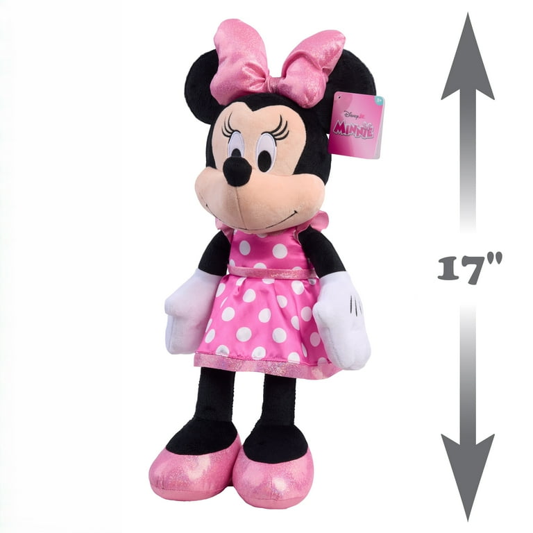Disney Minnie Mouse 17-Inch Large Plush Stuffed Animal, Toy for