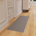 thumbnail image 4 of Ottomanson Solid Kitchen Runner Rug 1'10" x 6' - Non Slip Low Pile Carpet, Gray, 4 of 14