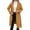 Yellow, variant on Women's Notch Lapel Wool Blend Overcoat, Long Length Trench Style Coat, Classic Winter Warm Overcoat, Elegant Casual Outerwear, Versatile Mid-Calf Length Coat Black L