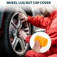 thumbnail image 3 of Wheel Lug Nut Bolt Cylindrical Shape Exterior Rims Tire Nut Screws Dust Cap Cover Nut Protection Yellow 20pcs 17mm, 3 of 7