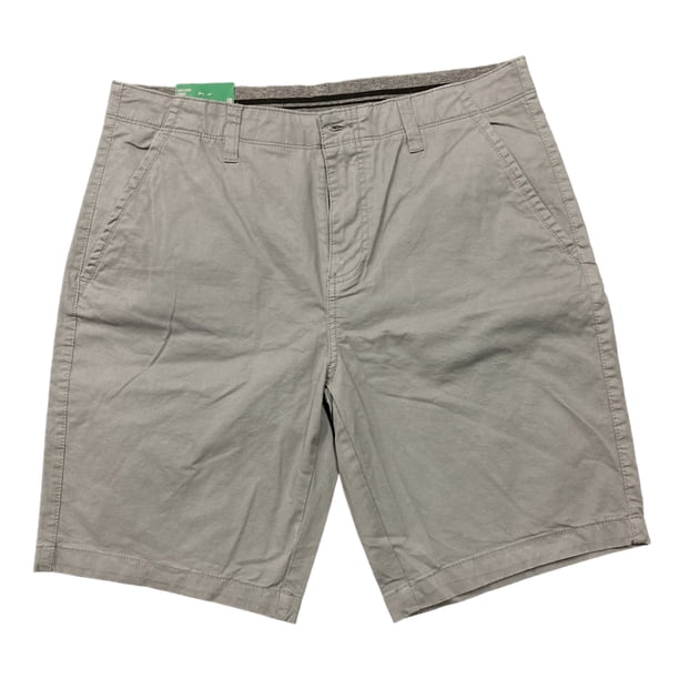 Iron CO. Men's Flat Front Comfort Flex Waistband 10" Inseam Twill