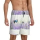 thumbnail image 2 of Fotbe Lavender and Butterfly Pantalones Cortos de Pijama para Hombre, Ropa de Dormir, Pantalones de Pijama Cortos para Hombre-3X-Large, 2 of 6