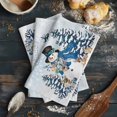 thumbnail image 6 of Blue Christmas Snowman Kitchen Towels Set of 3, Water Absorbent Dish Towel, Xmas Tree Elk Gifts Snowflake Ombre Decorative Hand Towels - Quick Drying Cloth for Cooking Baking, 18x28 Inch, 6 of 8