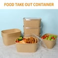 thumbnail image 4 of Celel 50 Pack 35 oz Paper Food Containers with Lids, Microwavable and Freezer Use, 50 Bowls 50 Lids, 4 of 7